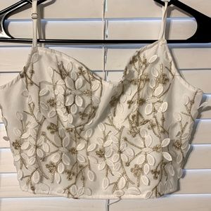 Lace crop tank